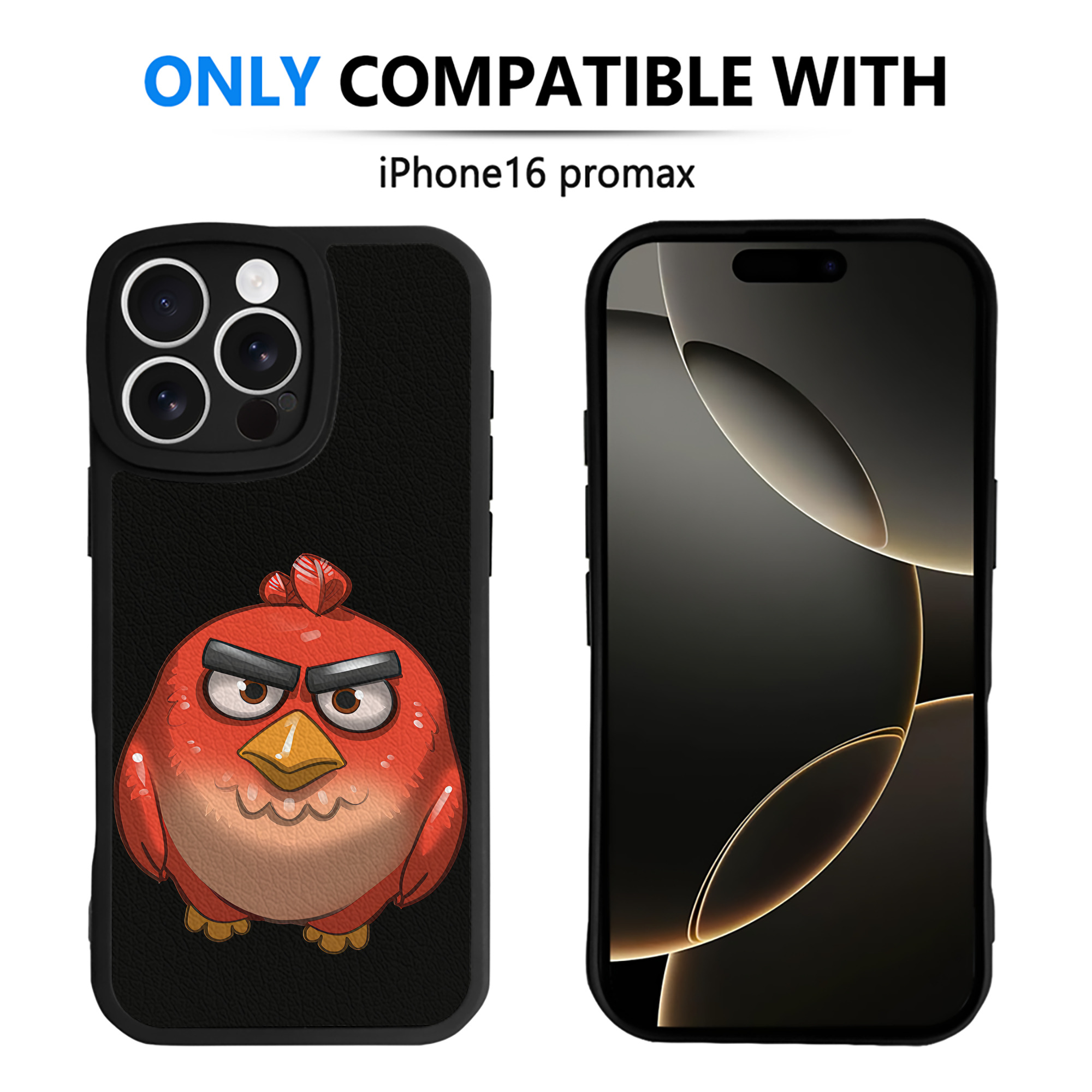 （画像用） Angry Birds アングリーバード 【iPhone 16シリーズ対応】シリコンスマホケース（レザー調） 材質：シリコン